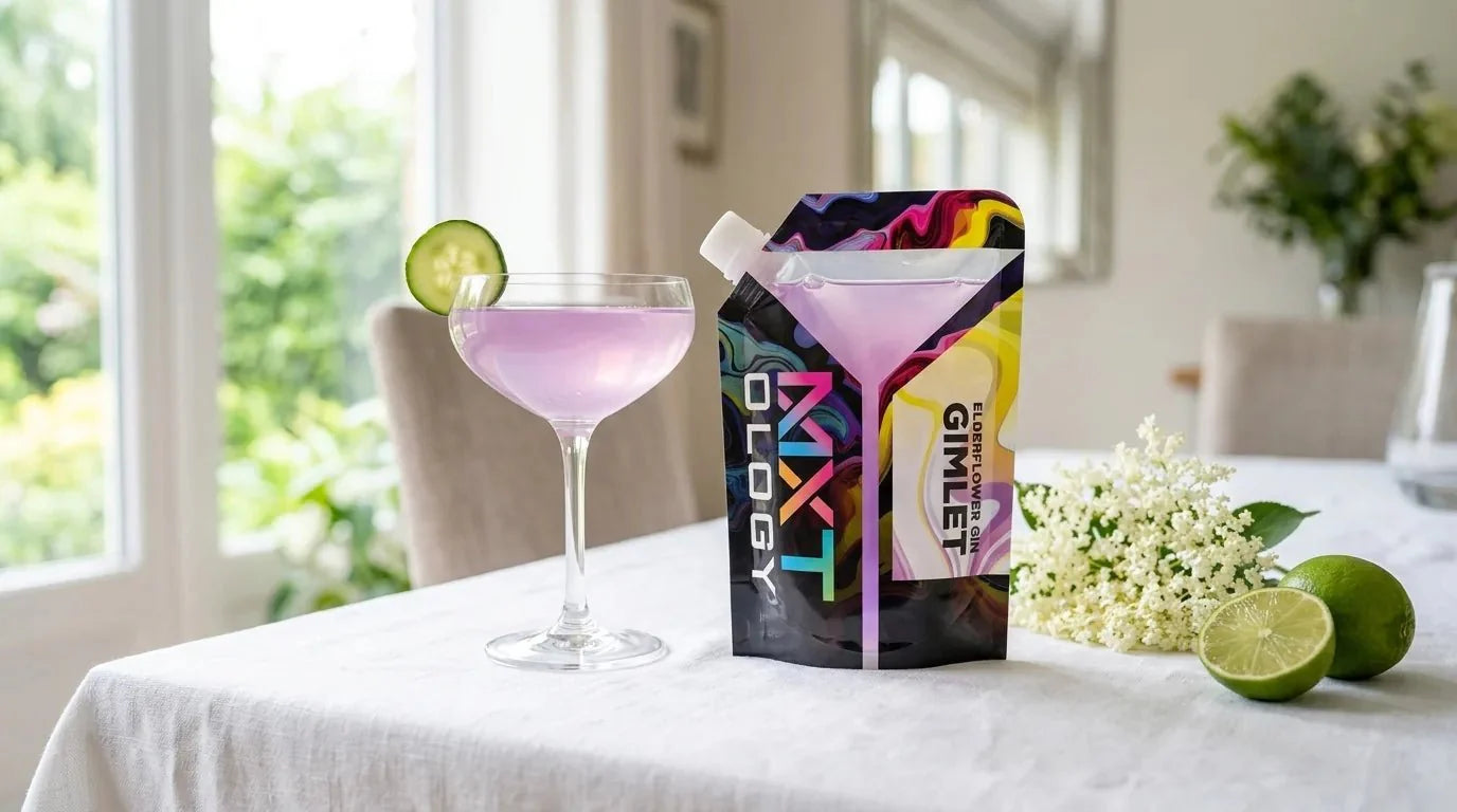 Elderflower Gin Gimlet cocktail pouch by MXTOLOGY
