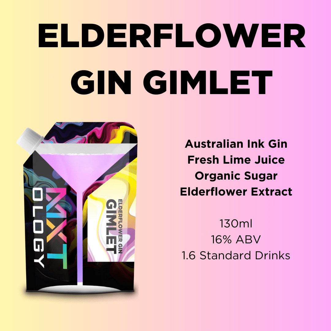 Elderflower Gin Gimlet - MXTology Premium pouched Ready To Drink cocktail